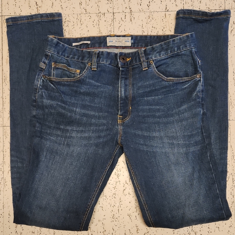 Next Dark Blue Wash Skinny Fit Denim Jeans